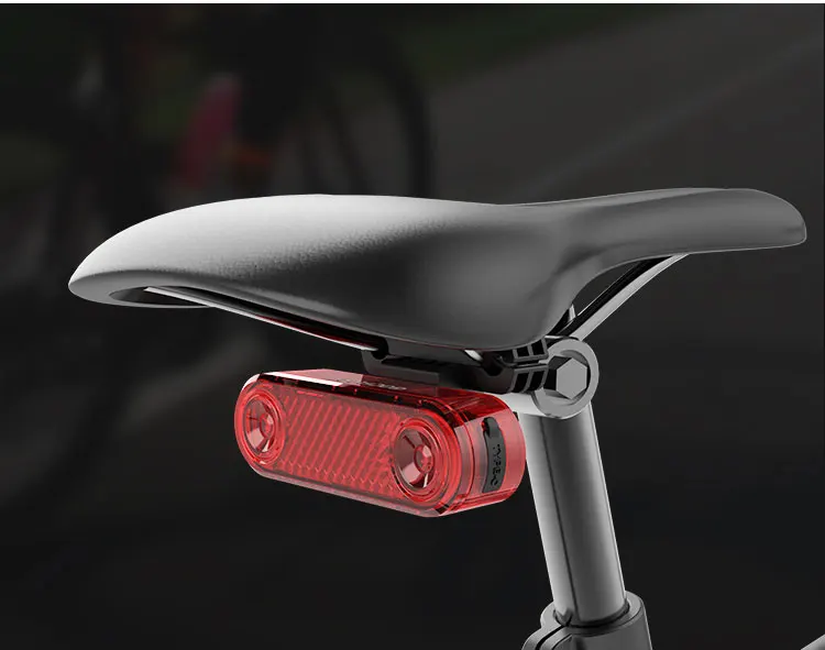 GACIRON 200LM Bicycle Rear Cargo Rack Light Bike Smart Intelligent Brake Tail Light LED Warning Taillight 1200mAh Rechargeable