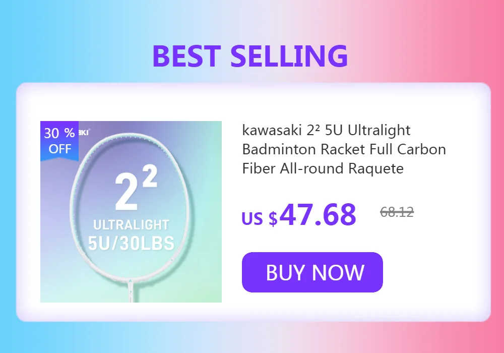 Kawasaki Badminton Racket 1U Aluminum Alloy Frame Badminton Racquette Racquet With String For Outdoor Entertainment UP-0182