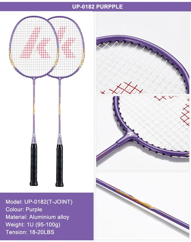 Kawasaki Badminton Racket 1U Aluminum Alloy Frame Badminton Racquette Racquet With String For Outdoor Entertainment UP-0182