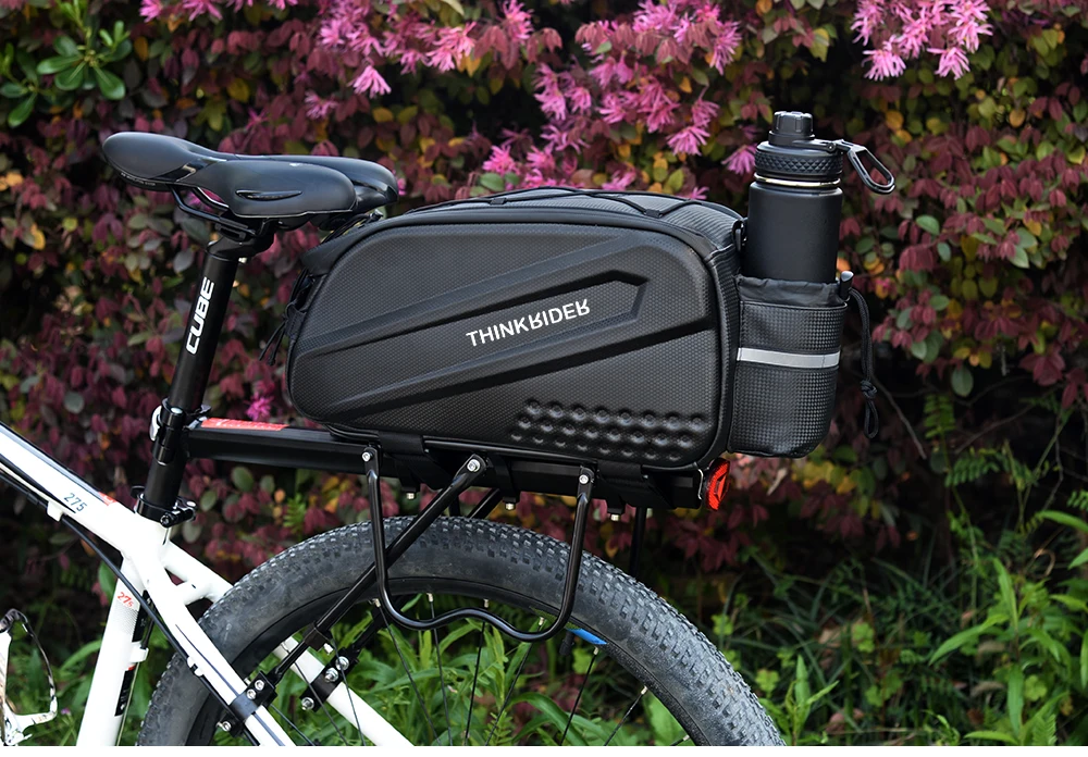 ThinkRider Bicycle Hard Shell Tear Hunch Bag,14L Large Capacity Hunch Bag,Anti-Splash Material,With Rain Cover