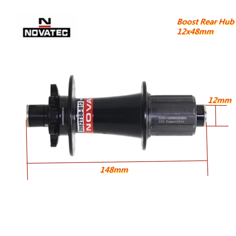 Novatec Thru Hub 15 15mm MTB Bike DH Axle Boost Hubs Bicycle Front Rear Downhill Cylindrical Hubs Cycling Accessories Part