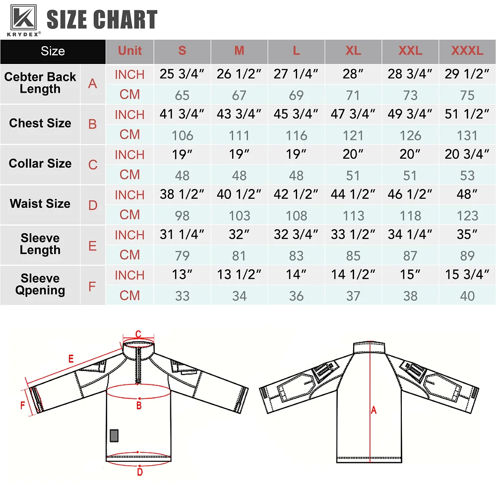 KRYDEX Combat G3 Shirt Tactical Hunting Outdoor Clothes Shirt with Elbow Pads Tiger Stripes Camo Ranger Green Gen3 Shirt