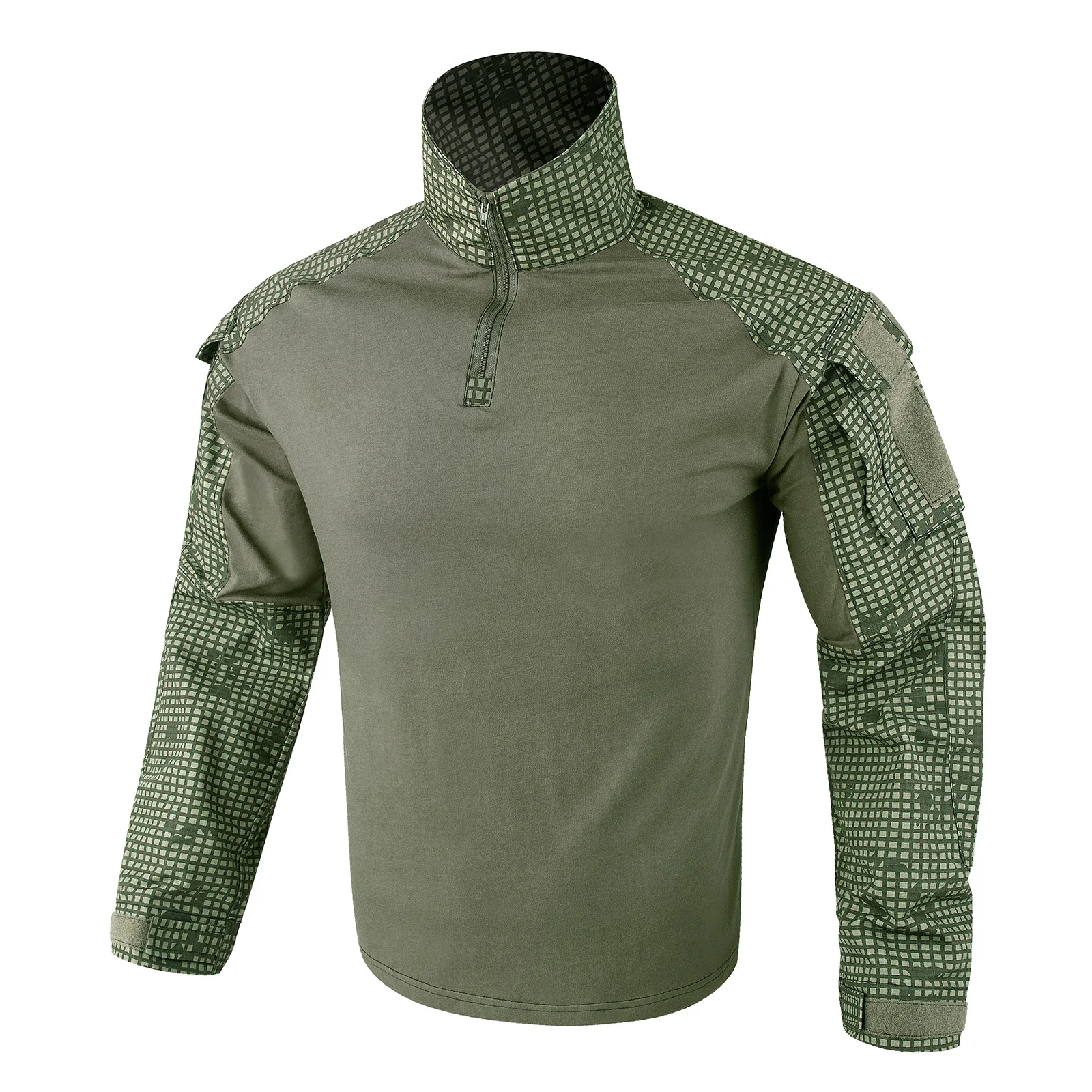 KRYDEX Combat G3 Shirt Tactical Hunting Outdoor Clothes Shirt with Elbow Pads Tiger Stripes Camo Ranger Green Gen3 Shirt