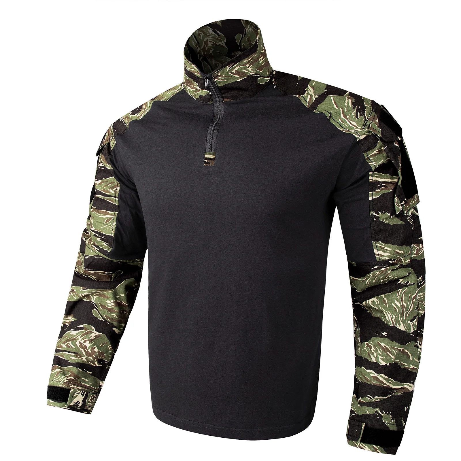 KRYDEX Combat G3 Shirt Tactical Hunting Outdoor Clothes Shirt with Elbow Pads Tiger Stripes Camo Ranger Green Gen3 Shirt