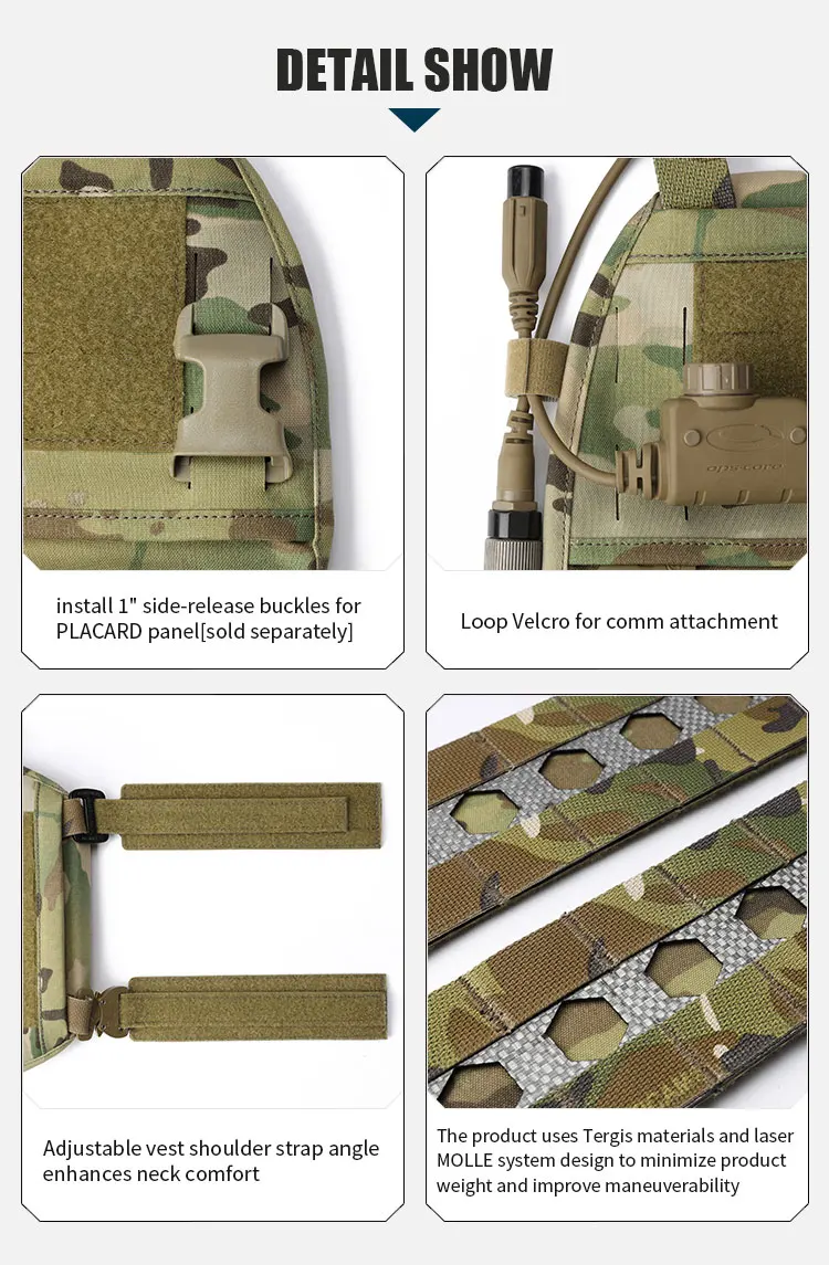 Emersongear For FRO Style V5 Hunting Vest M Size Plate Carrier Paintball Body Protective Airsoft Hunting Combat Training EM9650