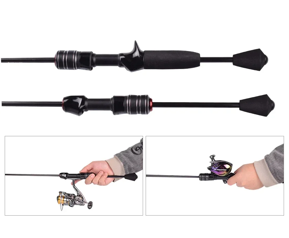 Mavllos Delicacy Light Carbon Fishing Rod Lure 0.6-8g Line 2-6lb Hollow + Solid 2 Tips Carbon BFS Casting Fishing Spinning Rod