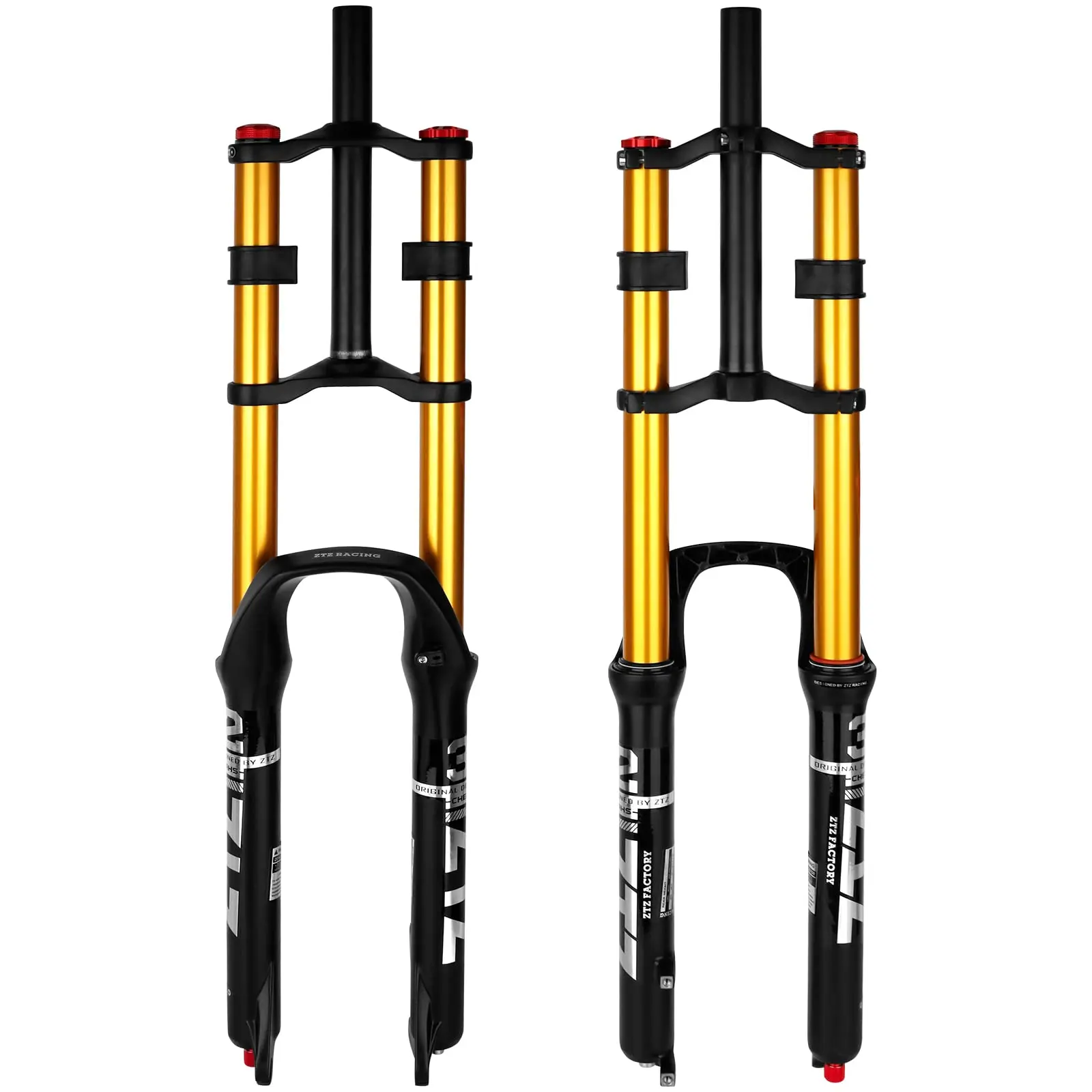 ZTZ Bike Cycling Suspension Fork 26/27.5/2 Inch for Sport Mountain DH Air Double Shoulder Downhill Replacement Bicycle Parts