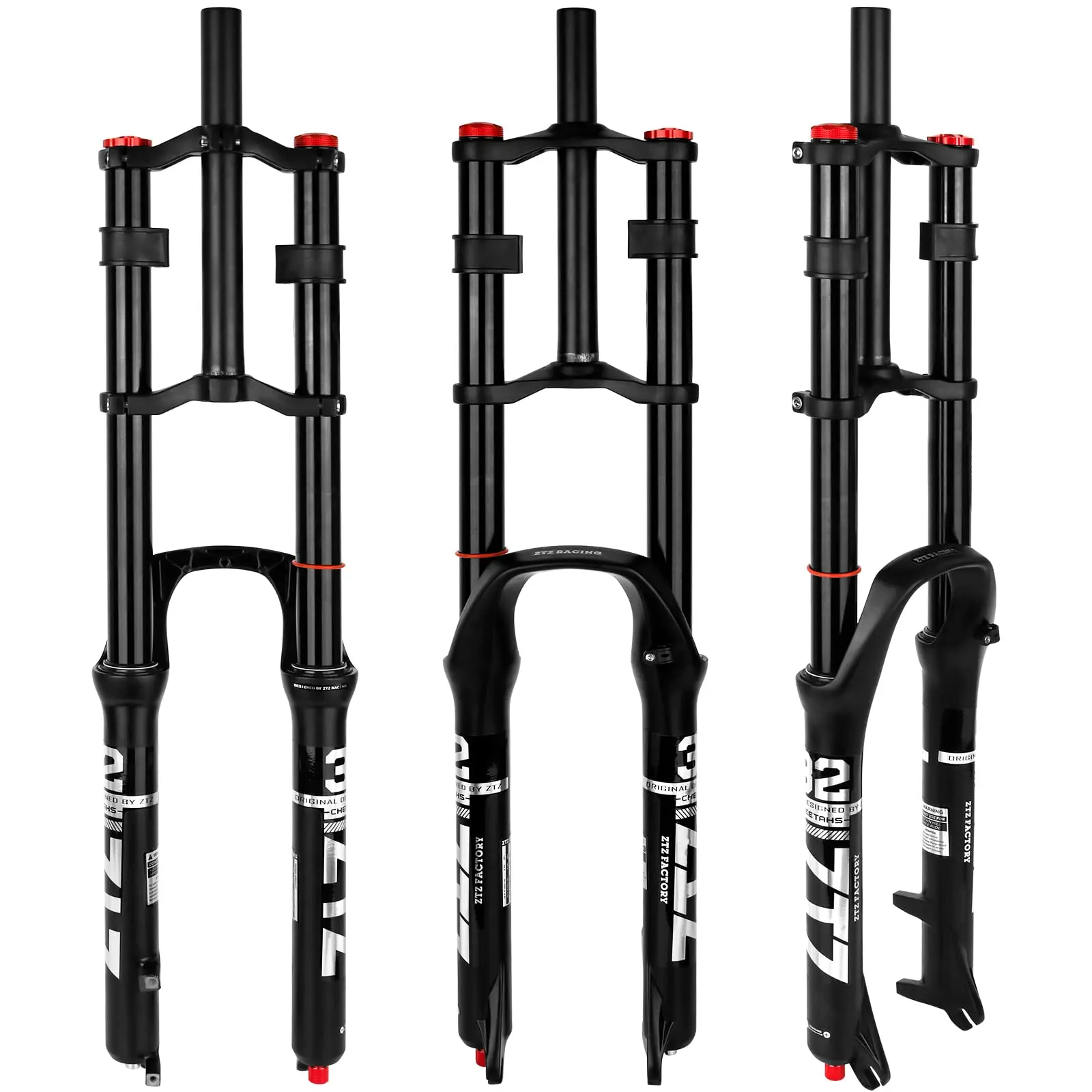 ZTZ Bike Cycling Suspension Fork 26/27.5/2 Inch for Sport Mountain DH Air Double Shoulder Downhill Replacement Bicycle Parts