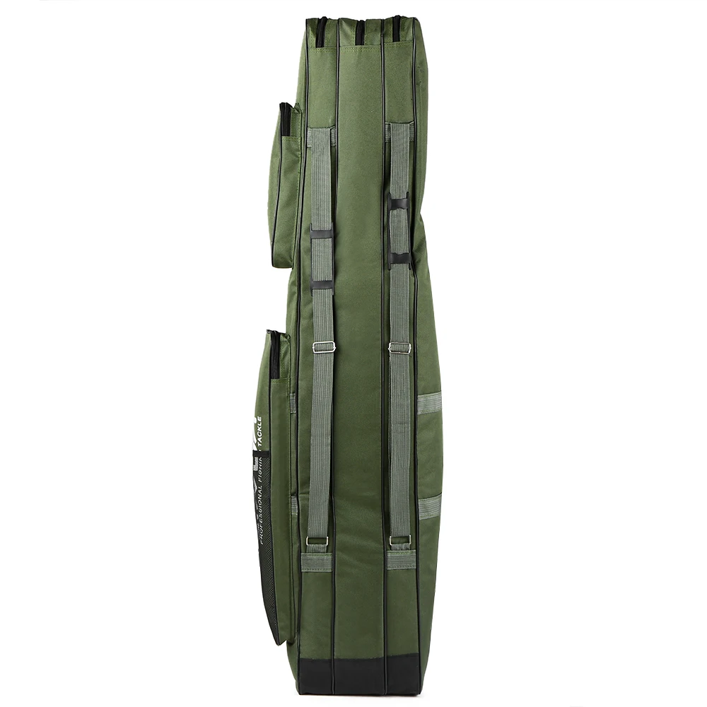 130cm/150cm Three Layers Fishing Bag Portable Folding Fishing Rod Reel Tackle Tool Carry Case Carrier Travel Bag