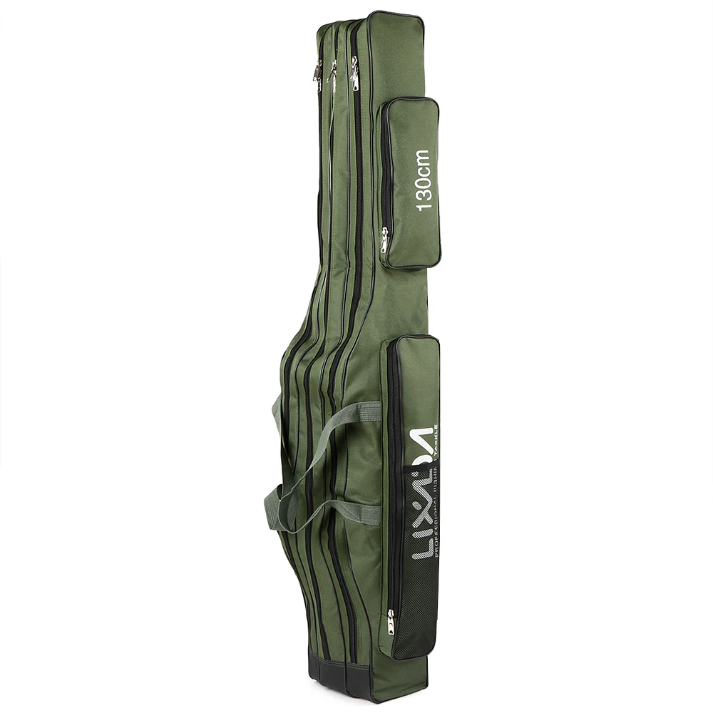 130cm/150cm Three Layers Fishing Bag Portable Folding Fishing Rod Reel Tackle Tool Carry Case Carrier Travel Bag