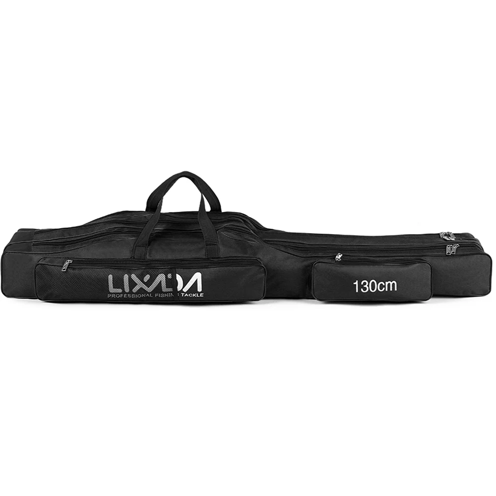 130cm/150cm Three Layers Fishing Bag Portable Folding Fishing Rod Reel Tackle Tool Carry Case Carrier Travel Bag