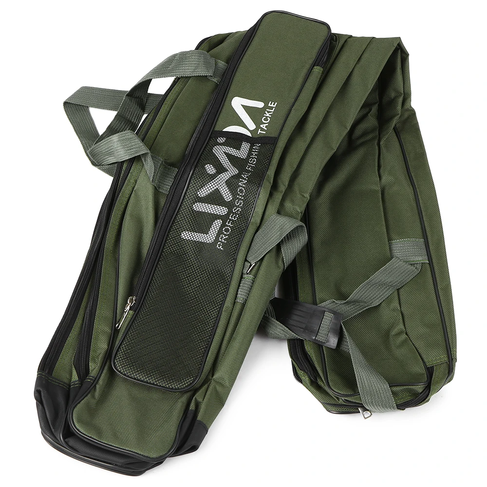 130cm/150cm Three Layers Fishing Bag Portable Folding Fishing Rod Reel Tackle Tool Carry Case Carrier Travel Bag