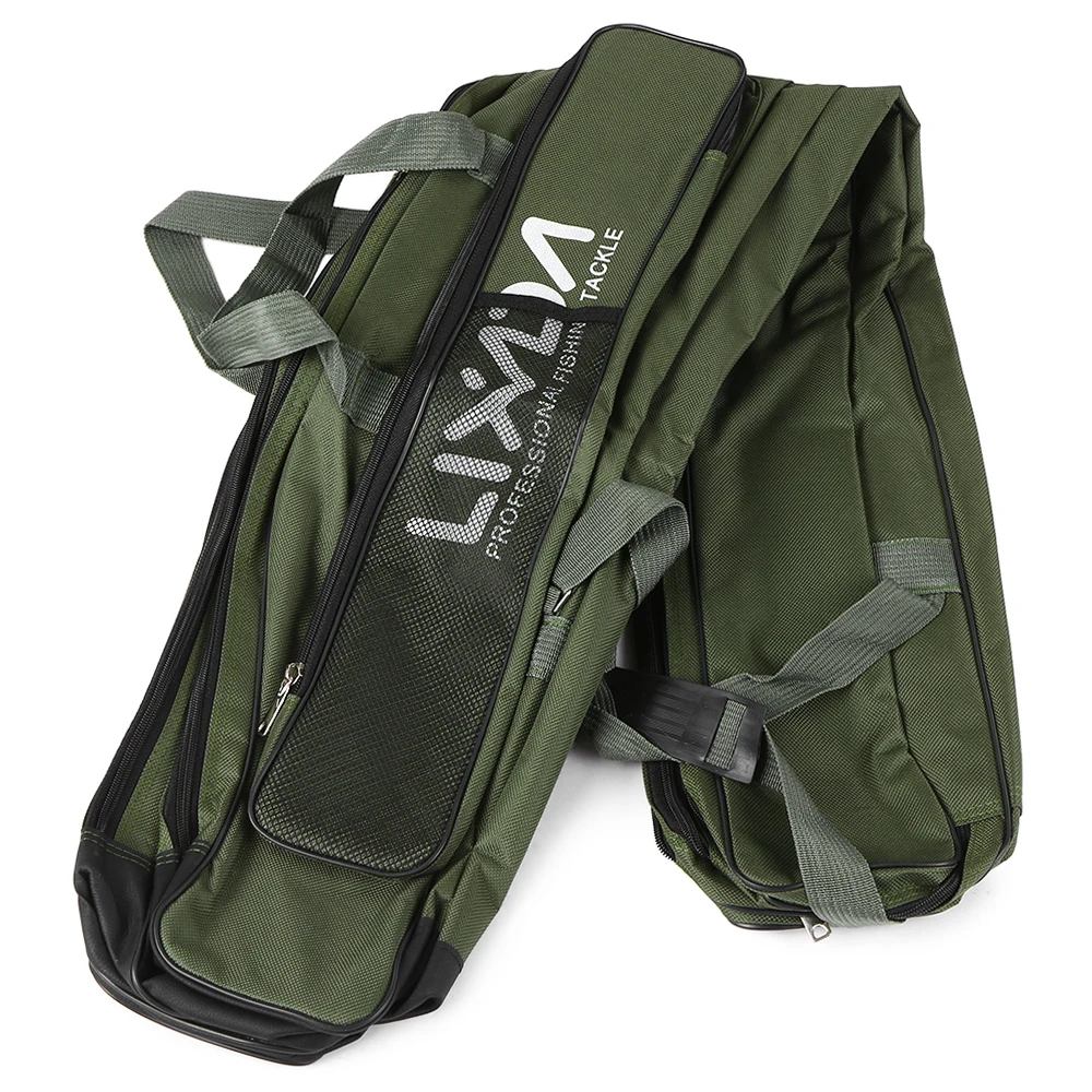 130cm/150cm Three Layers Fishing Bag Portable Folding Fishing Rod Reel Tackle Tool Carry Case Carrier Travel Bag