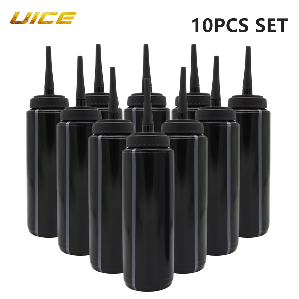 Ice Hockey Bottle Bucket 10pcs Hockey Water Bottle 1000ml Team Sports Bottle BPA Free For Ice Hockey Lacrosse Football Equipment