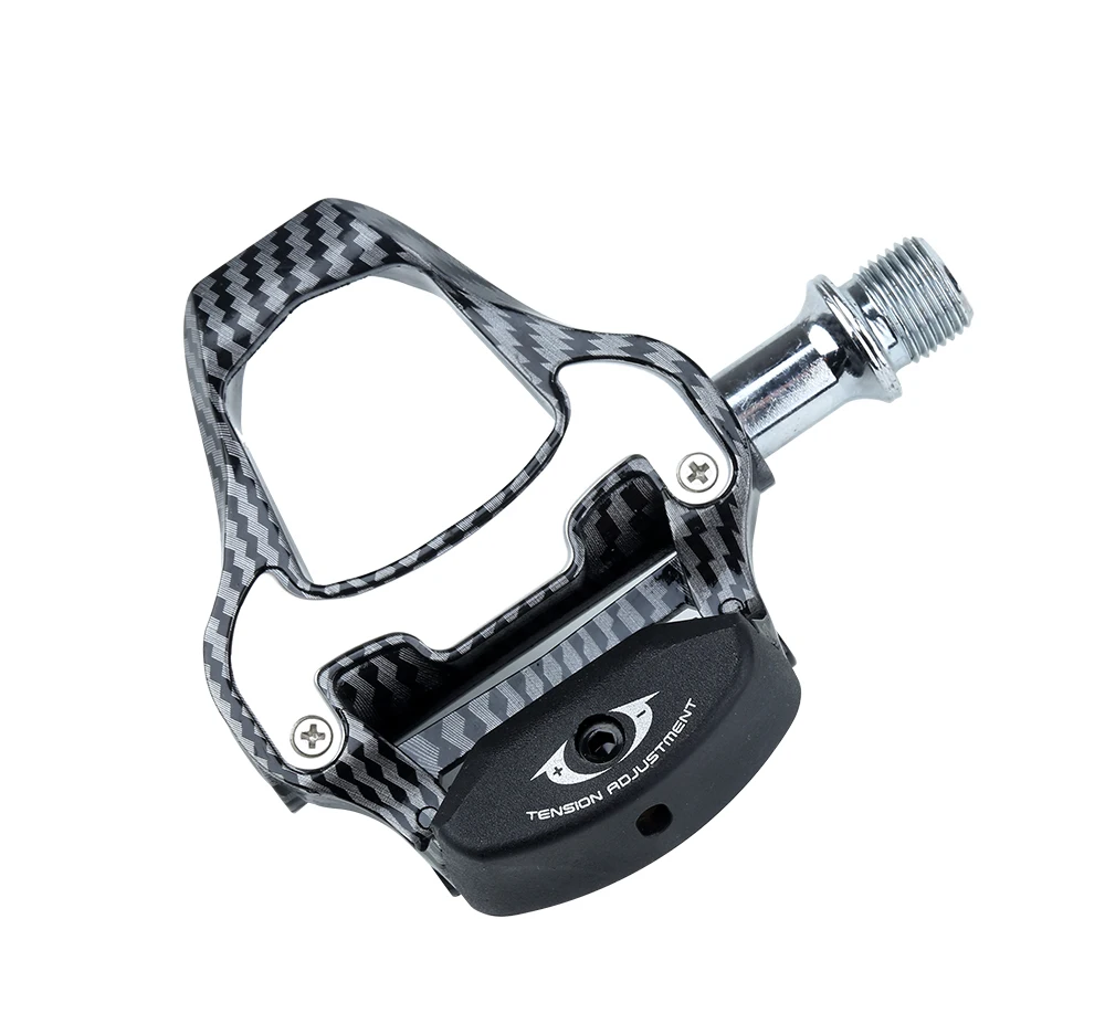 RACEWORK Ultra Light Road Bike Pedal Carbon Fiber Self-Locking For Shimano SPD Compatible Bike Professional Pedals with Bearings
