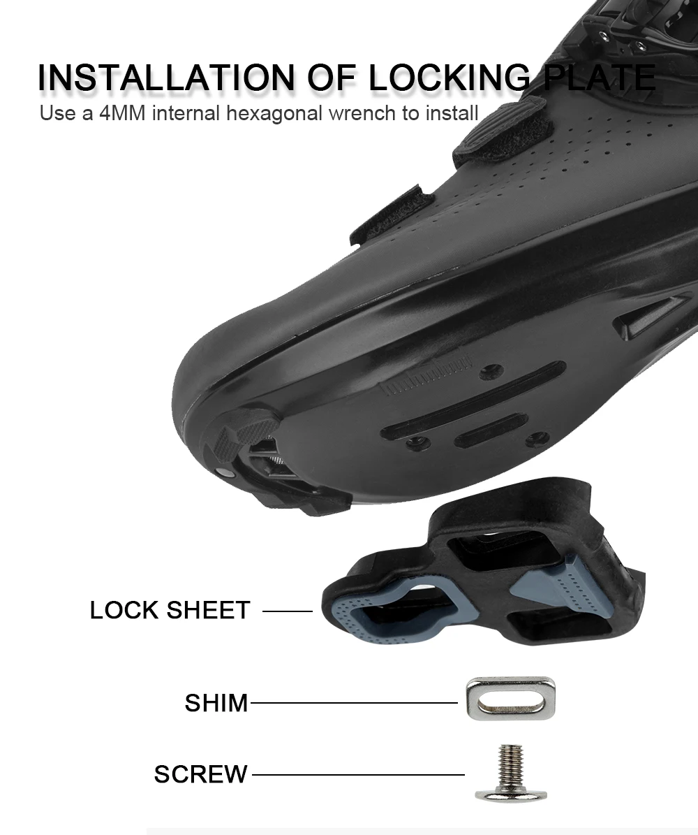 RACEWORK Ultra Light Road Bike Pedal Carbon Fiber Self-Locking For Shimano SPD Compatible Bike Professional Pedals with Bearings