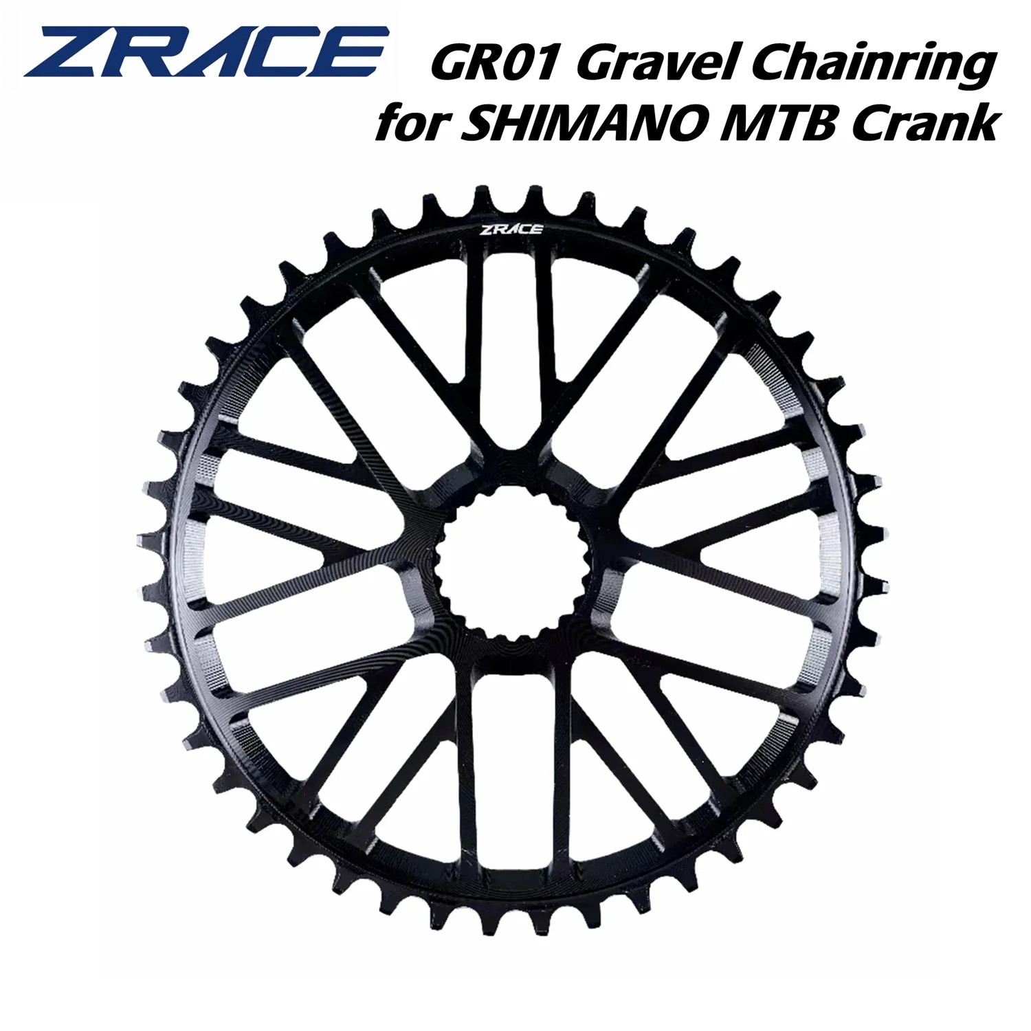 NEW ZRACE GR01 Gravel / MTB Chainring, 40T 42T 44T, for SHIMANO M9100 / M8100 / M7100 / M6100 / MT900 Crank SHO-GR01