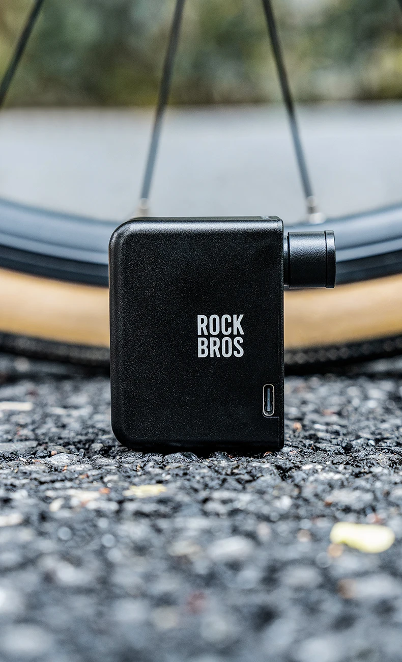 ROCKBROS Bike Pump Portable Mini Electric Air Pump Handheld 120PSI Rechargeable Tire Inflator Car Bike Motorcycle Bicycle Pump