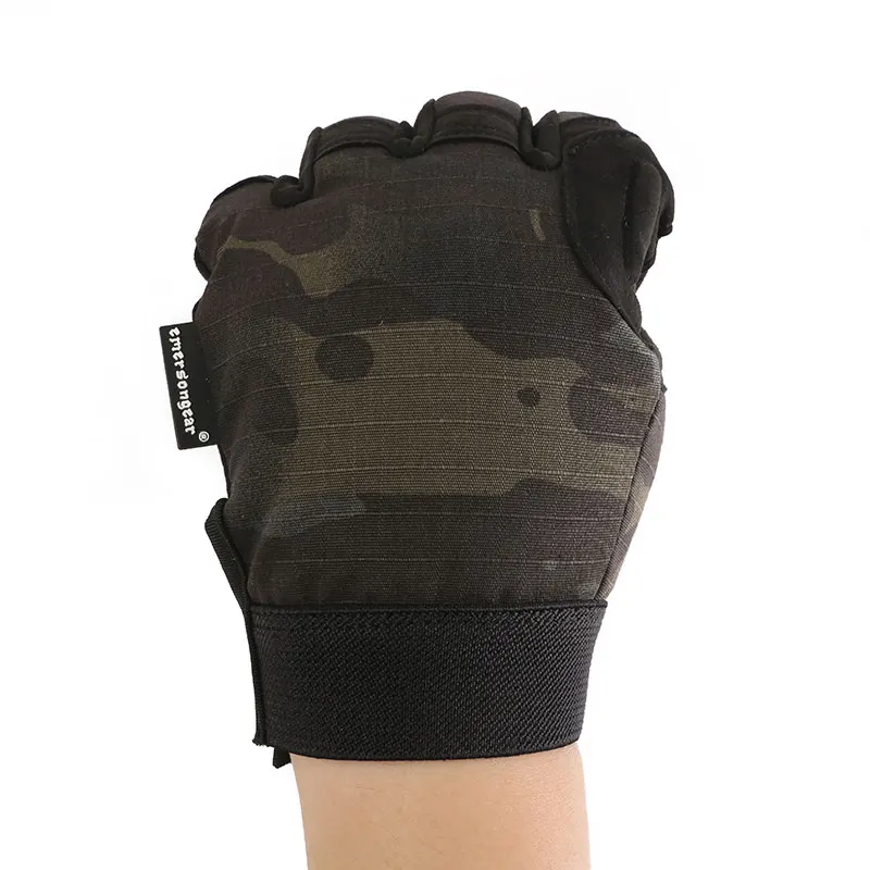 Emersongear Tactical Lightweight Camo Gloves Hunting Airsoft Combat Full Finger Hand Protective Handwear MCBK EM8726