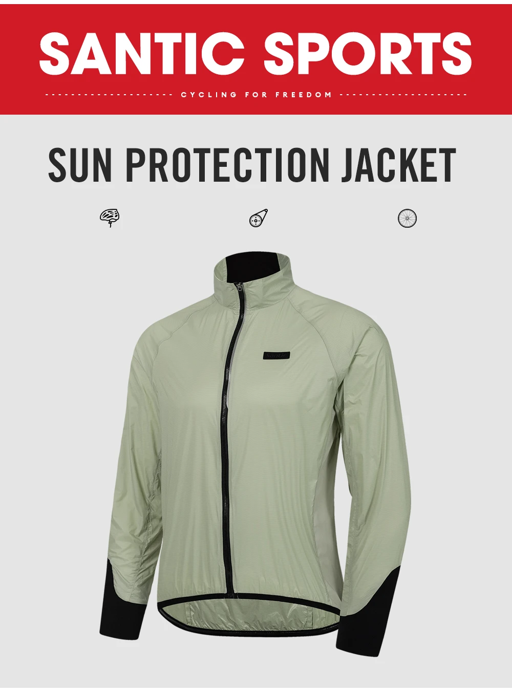 Santic Cycling Jackets Summer Bicycle Jackets Windbreaker Riding Outdoor Sunscreen Riding Equipment