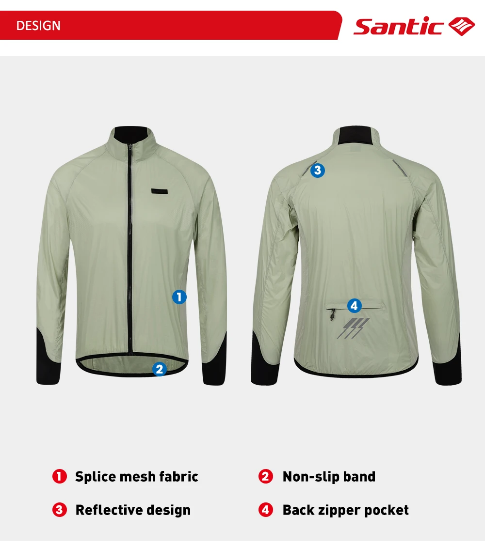 Santic Cycling Jackets Summer Bicycle Jackets Windbreaker Riding Outdoor Sunscreen Riding Equipment