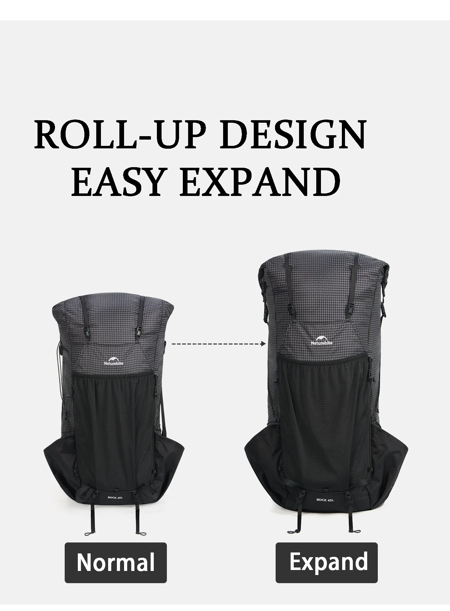 Naturehike Rock 2.0 Hiking Backpack 30L/45L/60L Camping Rucksack Outdoor Travel Trekking Specialised Shoulder Bag Rain Cover