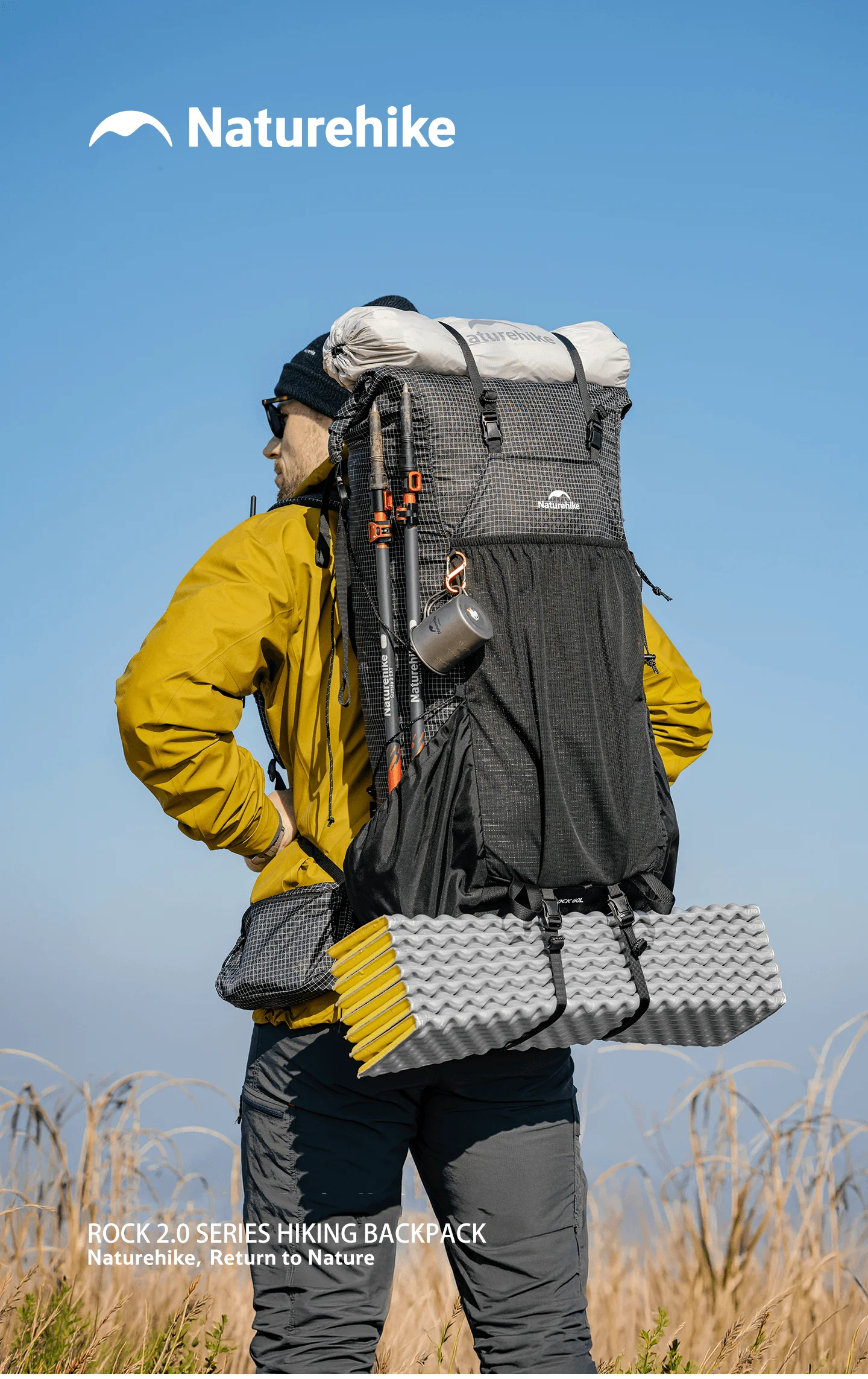 Naturehike Rock 2.0 Hiking Backpack 30L/45L/60L Camping Rucksack Outdoor Travel Trekking Specialised Shoulder Bag Rain Cover