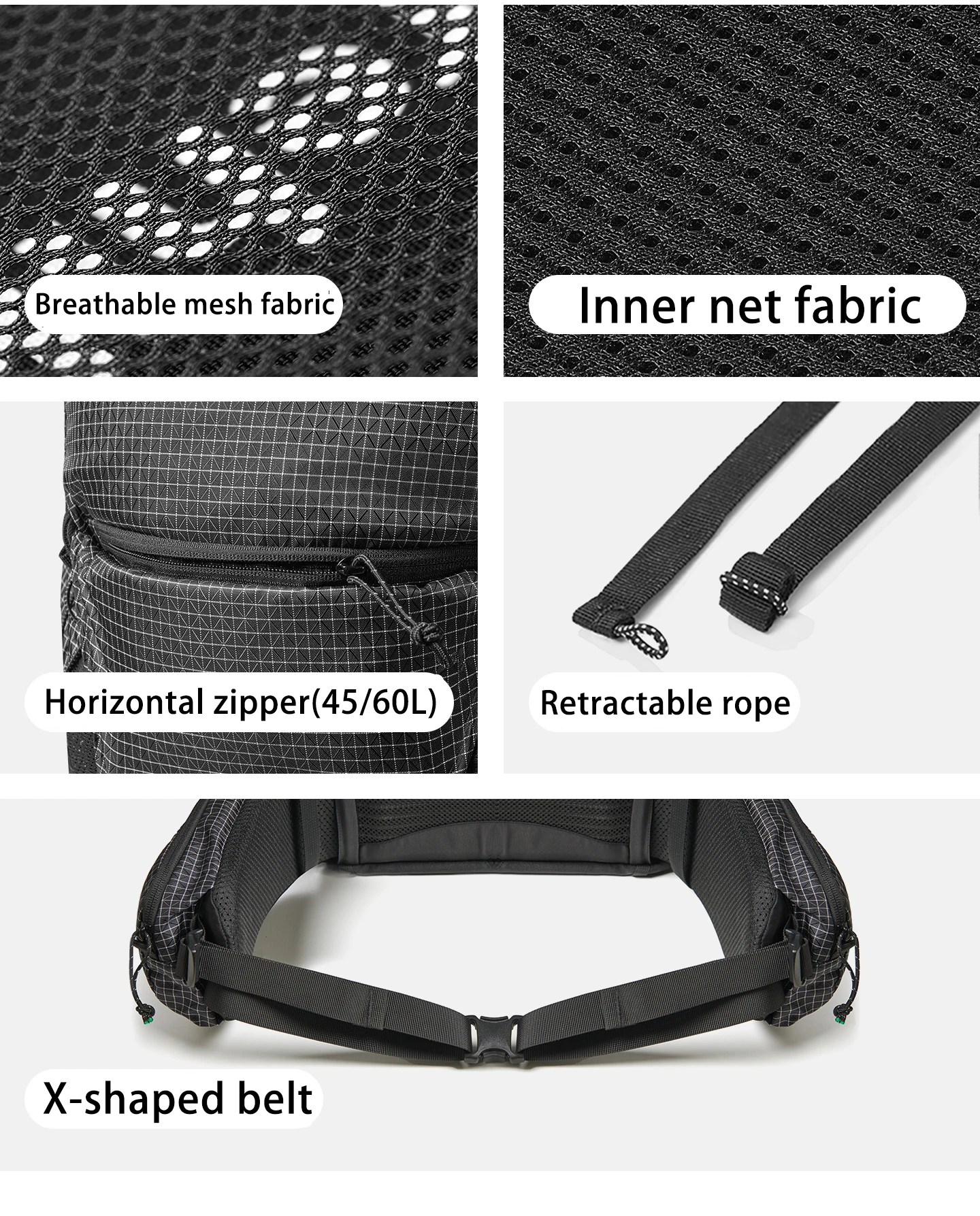 Naturehike Rock 2.0 Hiking Backpack 30L/45L/60L Camping Rucksack Outdoor Travel Trekking Specialised Shoulder Bag Rain Cover