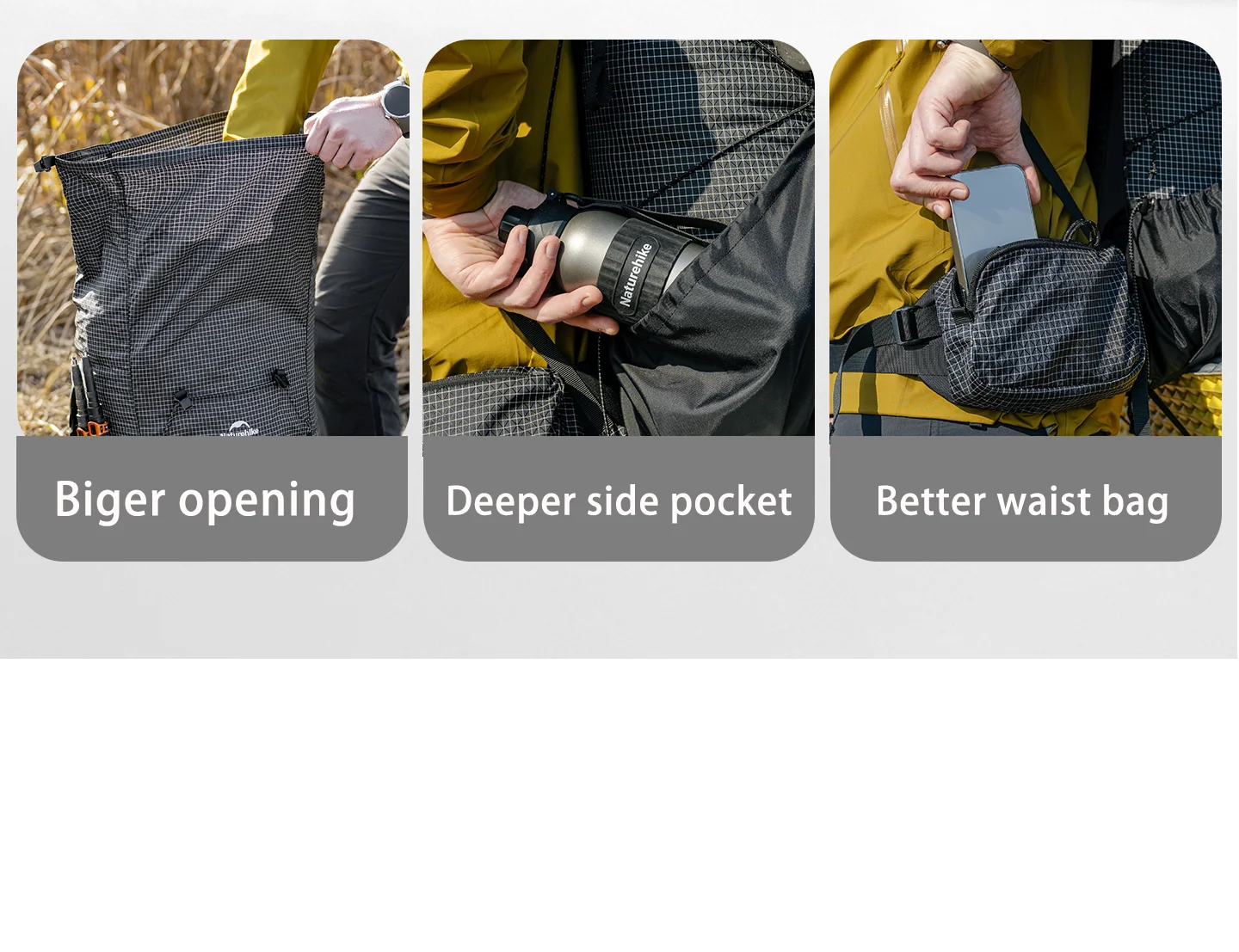 Naturehike Rock 2.0 Hiking Backpack 30L/45L/60L Camping Rucksack Outdoor Travel Trekking Specialised Shoulder Bag Rain Cover
