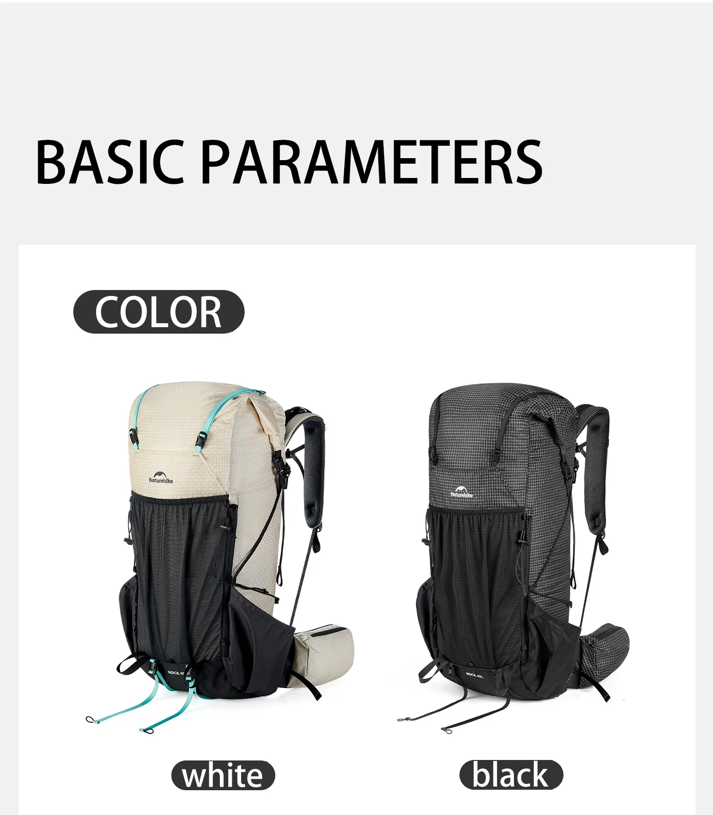 Naturehike Rock 2.0 Hiking Backpack 30L/45L/60L Camping Rucksack Outdoor Travel Trekking Specialised Shoulder Bag Rain Cover
