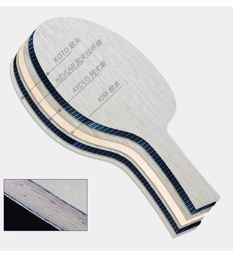 SANWEI 75 ALC Table Tennis Blade Professional 5 Wood 2 Outer ALC Carbon Ping Pong Blade with Original Packing Box