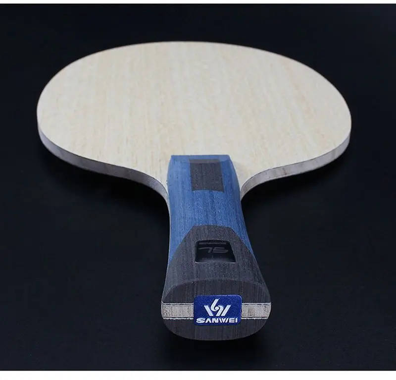 SANWEI 75 ALC Table Tennis Blade Professional 5 Wood 2 Outer ALC Carbon Ping Pong Blade with Original Packing Box