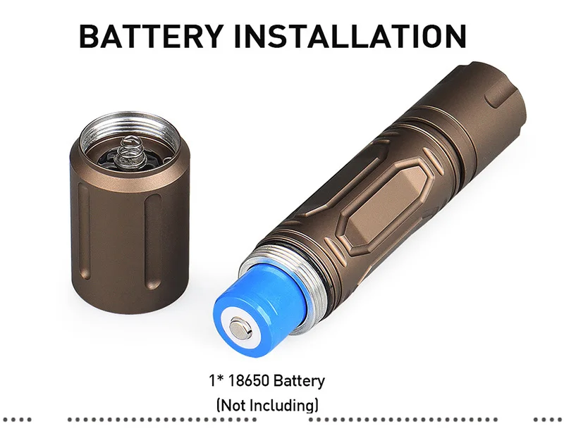 PPT 2024 New Sell PLH V2 Tactical Flashlight Handheld Flashlight Use 18650 Battery PP15-0161