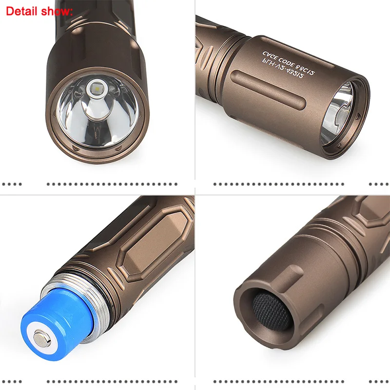 PPT 2024 New Sell PLH V2 Tactical Flashlight Handheld Flashlight Use 18650 Battery PP15-0161