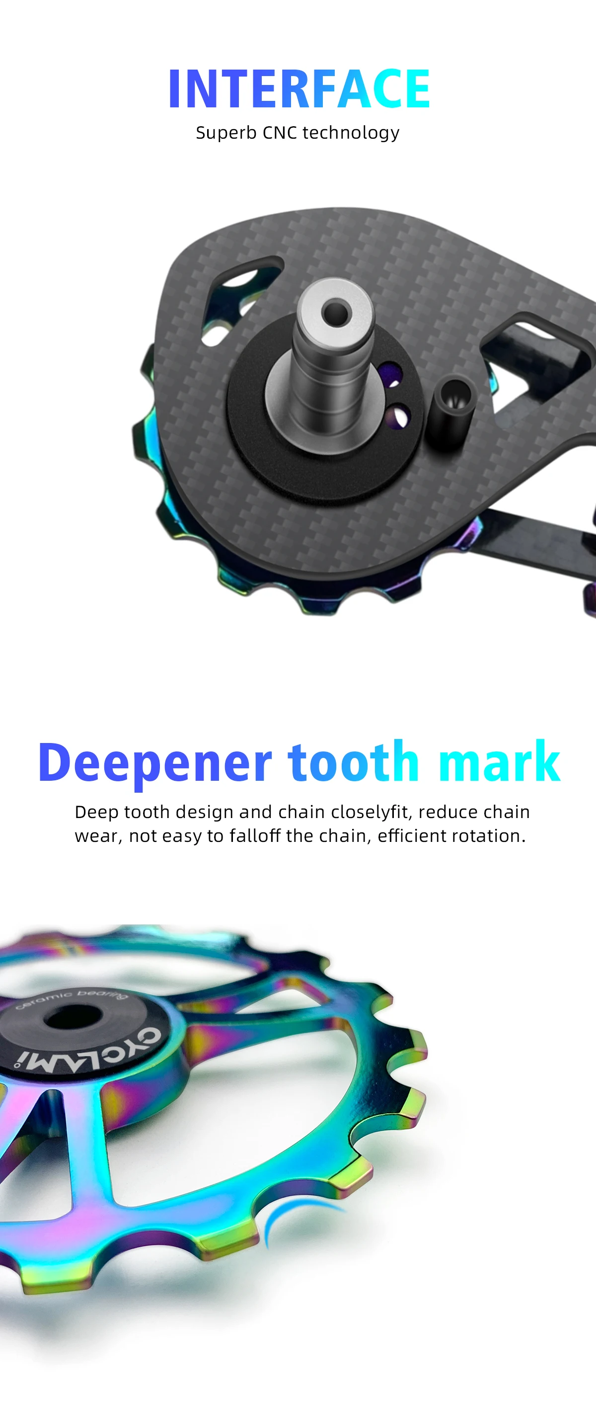 CYCLAMI UT Bicycle Ceramic Bearing Carbon Fiber Jockey Pulley Wheel Set Rear Derailleurs Guide Wheel 11 Speed Support SHIMANO