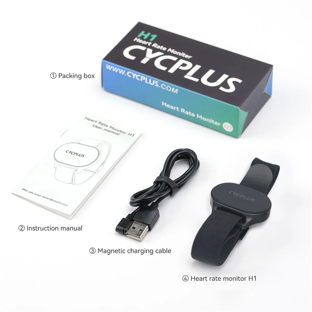 CYCPLUS Heart Rate Sensor Armband Wrist Belt Bluetooth ANT+ Fitness Monitor for Garmin Wahoo GPS Bike Computer