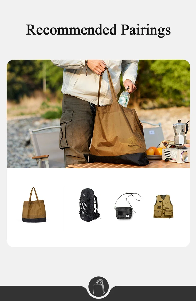 Naturehike Storage Bags Portable Mountain Eco Bags Water-Resistant Outdoor Grocery Bag