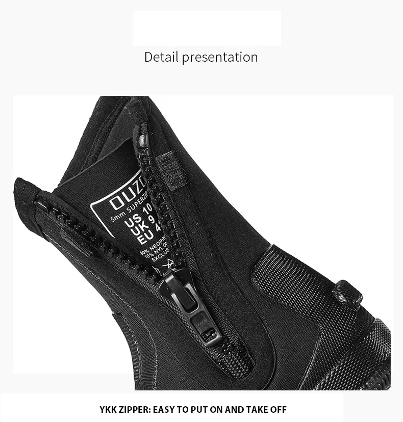 5mm Neoprene Diving Boots Non-Slip Sole Outdoor Sports Water Sports Diving Snorkeling Surfing Swimming Boating Boots