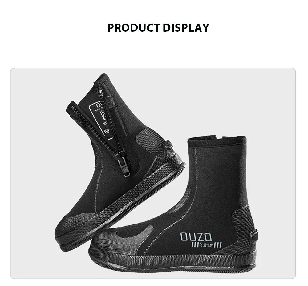 5mm Neoprene Diving Boots Non-Slip Sole Outdoor Sports Water Sports Diving Snorkeling Surfing Swimming Boating Boots
