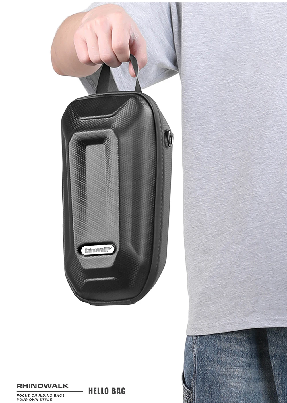 Rhinowalk Electric Scooter Front Bag Handlebar Water-Resistant Quick Release 4L EVA Big Capacity Universal For Xiaomi Scooter