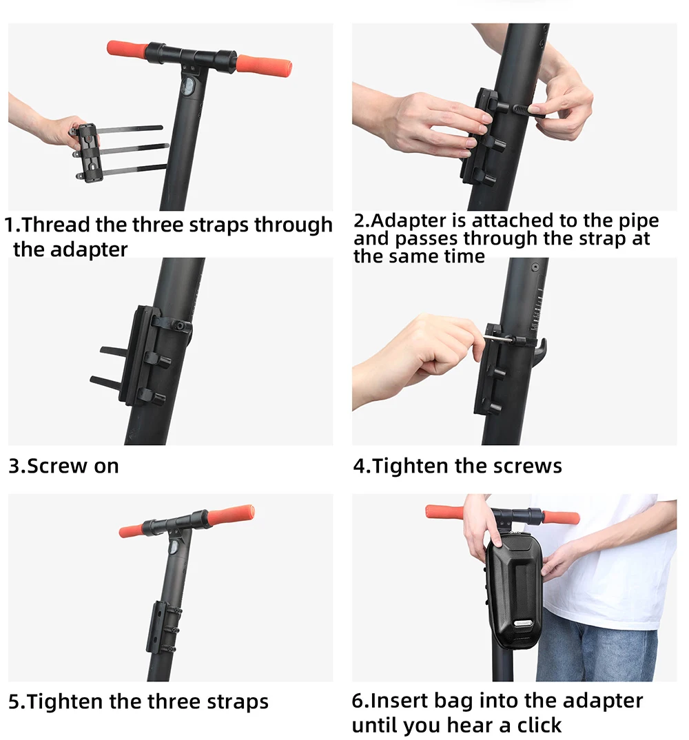 Rhinowalk Electric Scooter Front Bag Handlebar Water-Resistant Quick Release 4L EVA Big Capacity Universal For Xiaomi Scooter