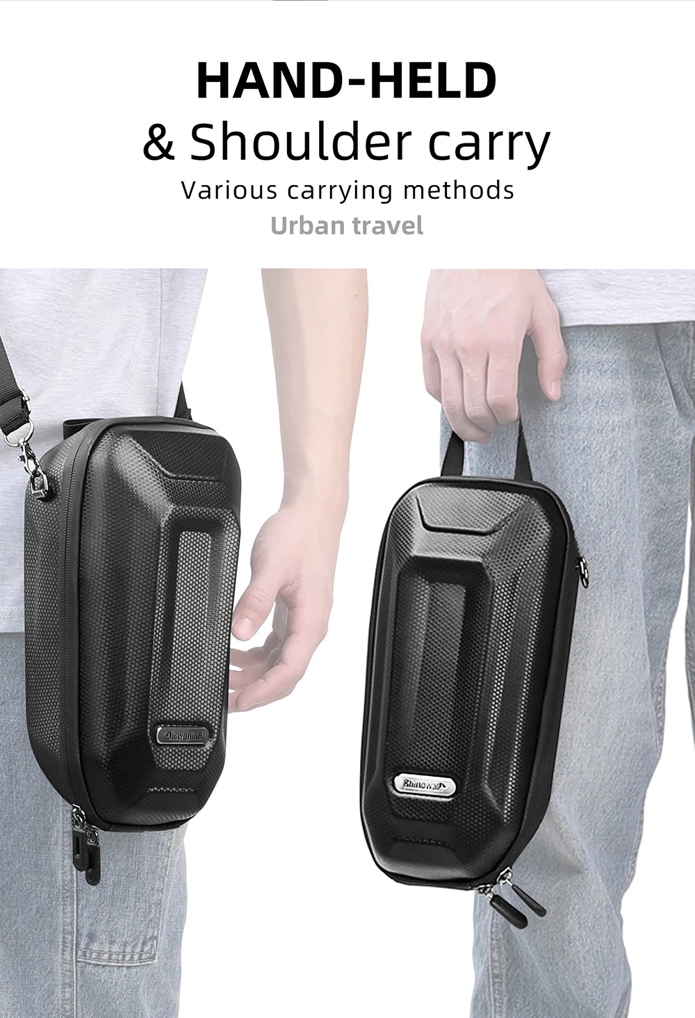 Rhinowalk Electric Scooter Front Bag Handlebar Water-Resistant Quick Release 4L EVA Big Capacity Universal For Xiaomi Scooter