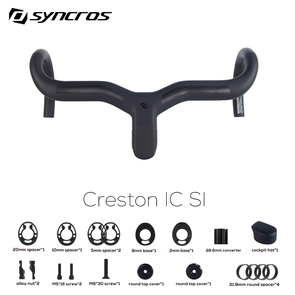 SYNCROS Road Bicycle Handlebar Creston IC SL OEM Integrated Cables for Mechanical and Electronic Equipment IC Cockpit