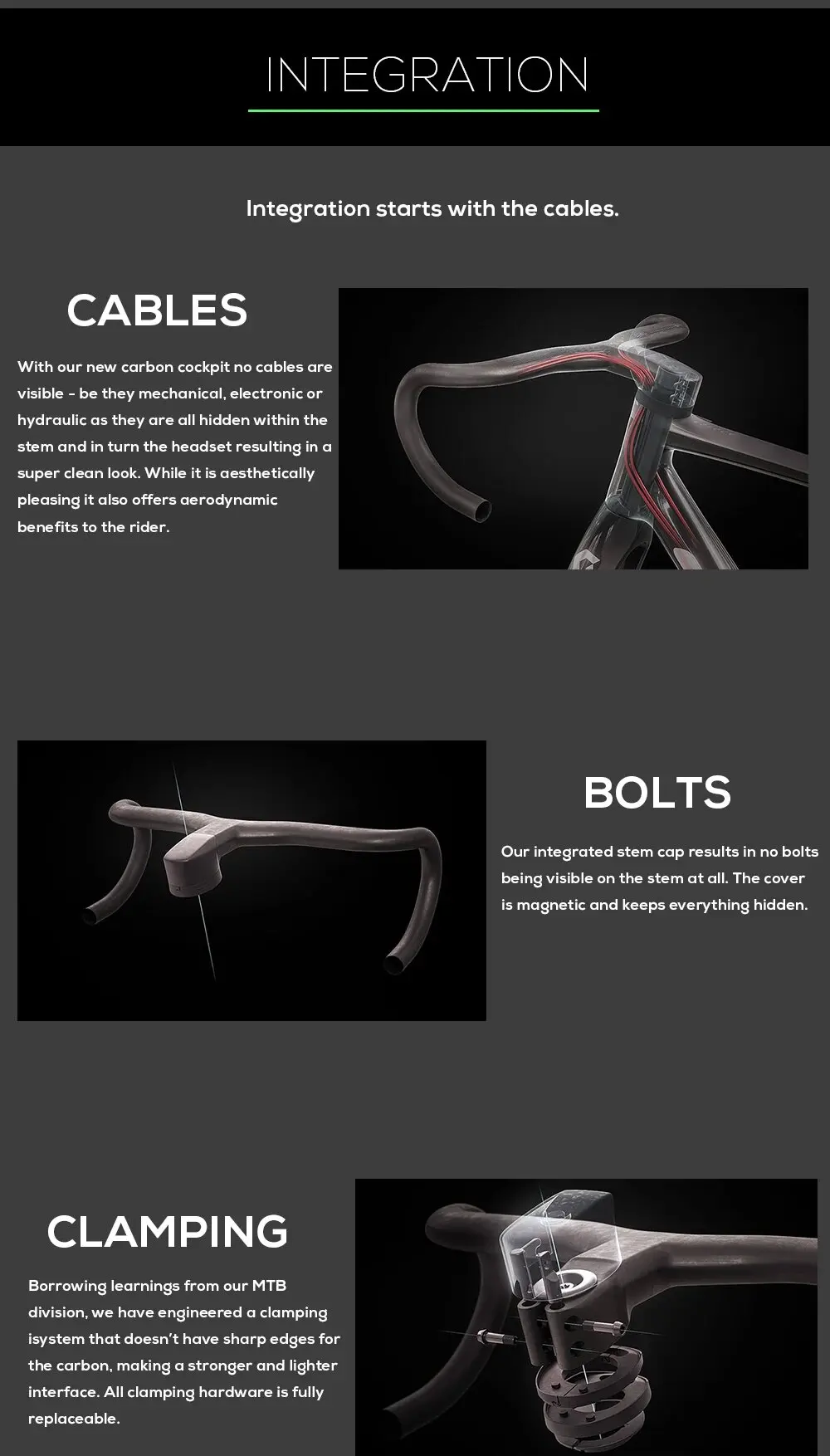 SYNCROS Road Bicycle Handlebar Creston IC SL OEM Integrated Cables for Mechanical and Electronic Equipment IC Cockpit
