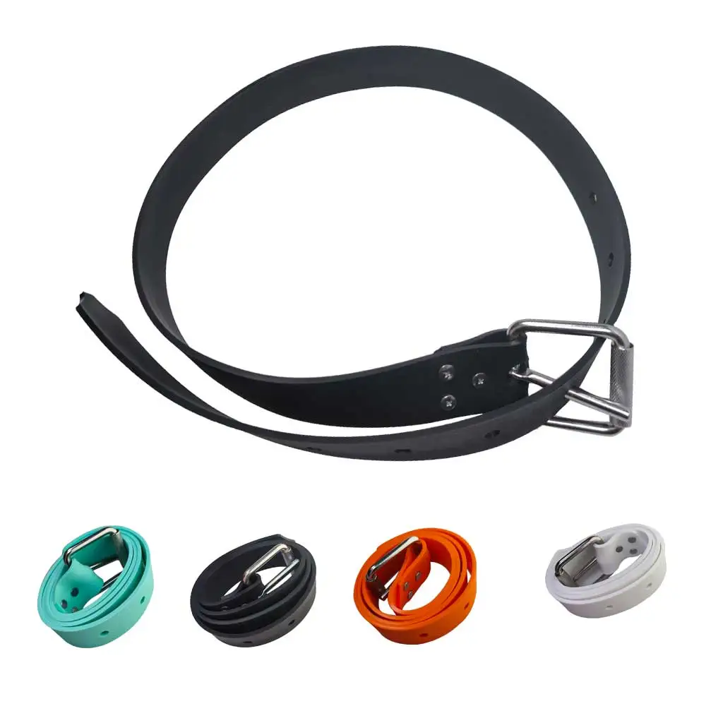 1.3M Cutable Diving Silicone Gel Rubber Weight Belt Spearfishing Freediving Stretchable Smooth Finish Waist Weight Belt