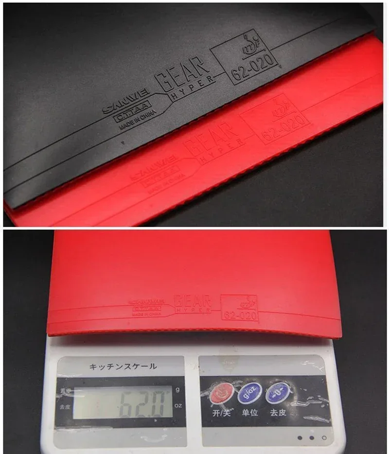 SANWEI GEAR Hyper Table Tennis Rubber Non-sticky Pips-in Ping Pong Rubber with Internal Energy Cake Sponge NANO Penetration