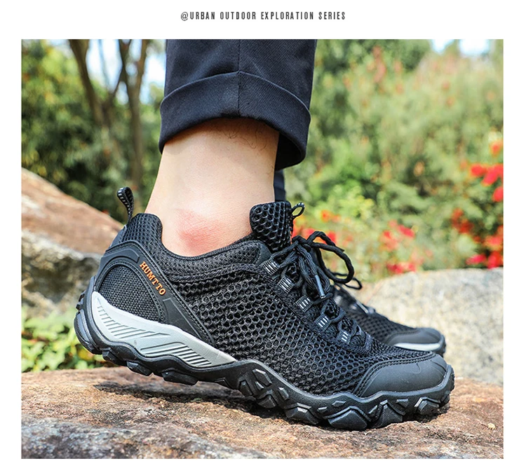 HUMTTO Hiking Shoes Men Breathable Outdoor Sports Climbing Shoes hunting shoes women Trekking Sneakers ankle boots Tactical shoe