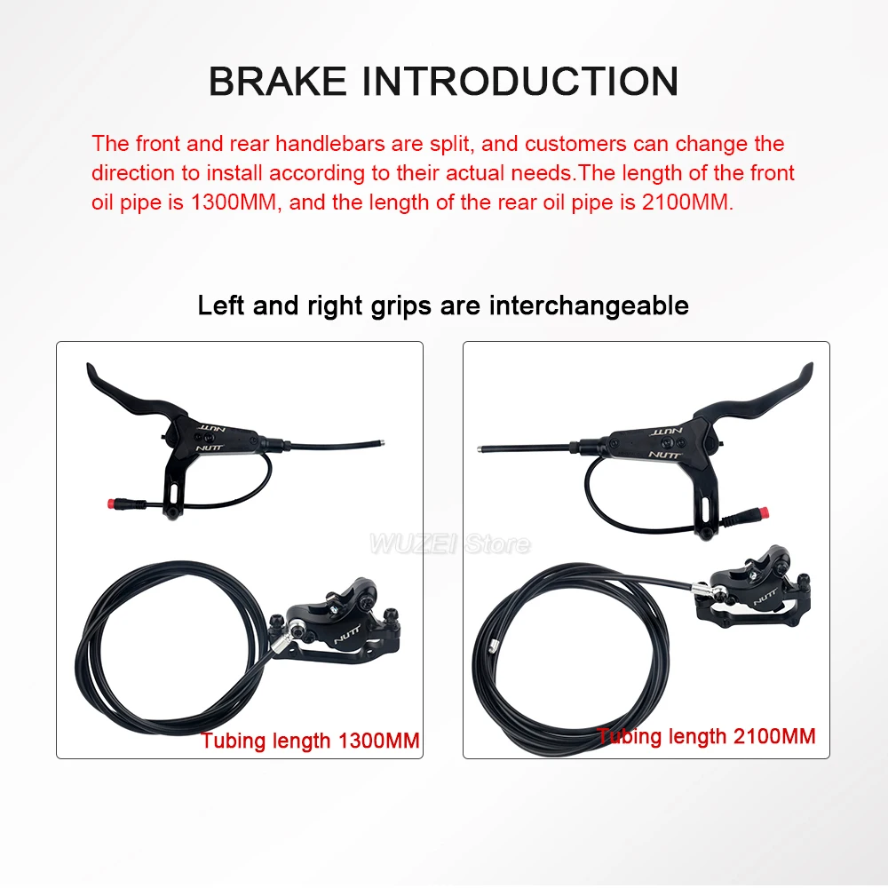 NUTT A5-D Electric MTB Bike Scooter Hydraulic Brake 140 160 180mm for Mini Kugoo G Booster ES3 Dualtron Ultra Speedway Zero X10