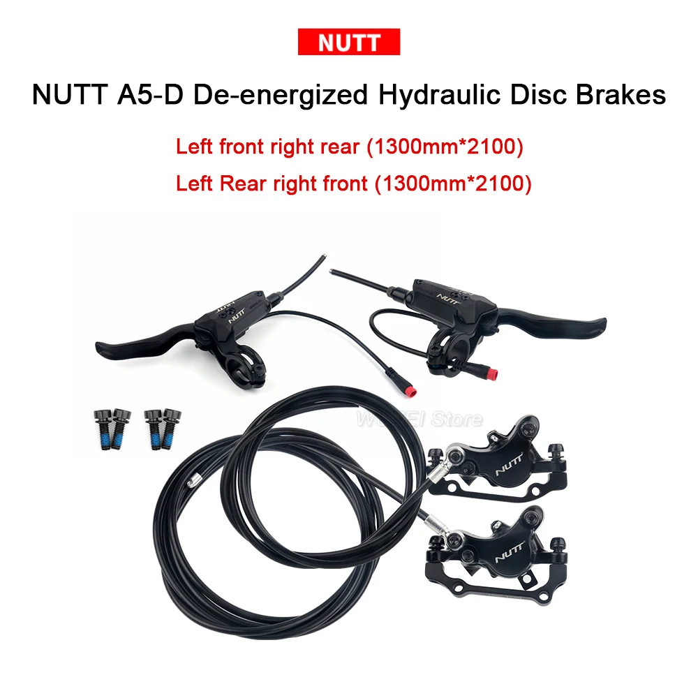 NUTT A5-D Electric MTB Bike Scooter Hydraulic Brake 140 160 180mm for Mini Kugoo G Booster ES3 Dualtron Ultra Speedway Zero X10