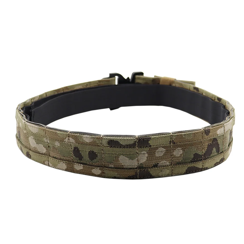 VULPO Ronin Style 2 Inch Tactical Belt Quick Release Metal Buckle Belt Hunting Double Layer Molle Belt Combat Mens Belt